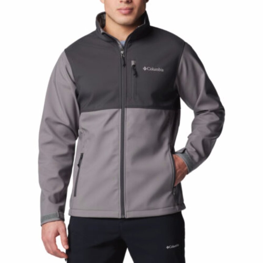 Columbia Ascender Softshell Jacket for Men's Size Small Gray/Black